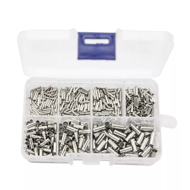 600pcs Cable End Sleeves Set 7 Size 0.5-6.0mm² Wire Connectors with Storage