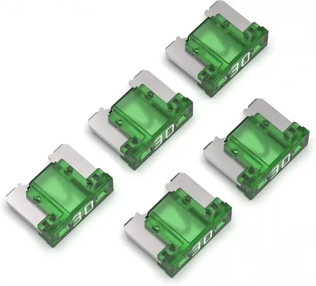 AUPROTEC Mini LP Fusibles à lame 2A - 30A fusible 5 pcs, ampère vert