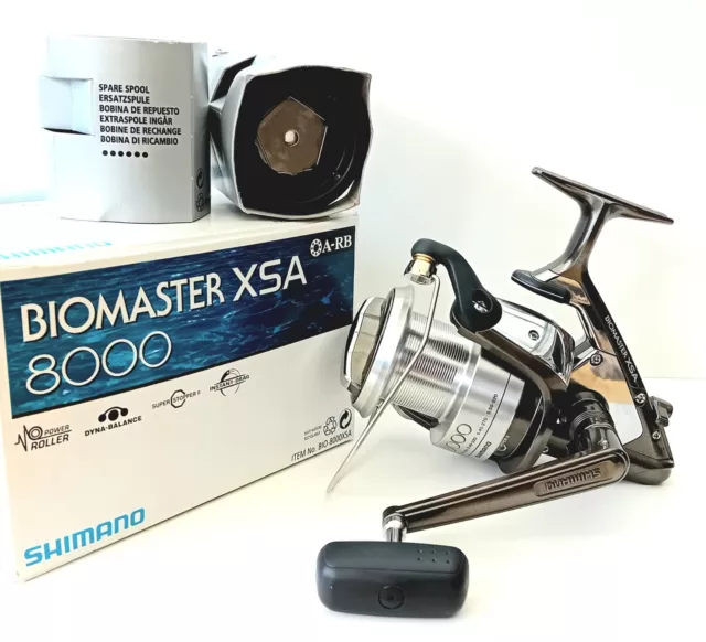 Fishing Reel Shimano Biomaster XSA 8000 Big Pit Carp Reel BNIB with Spare Spools