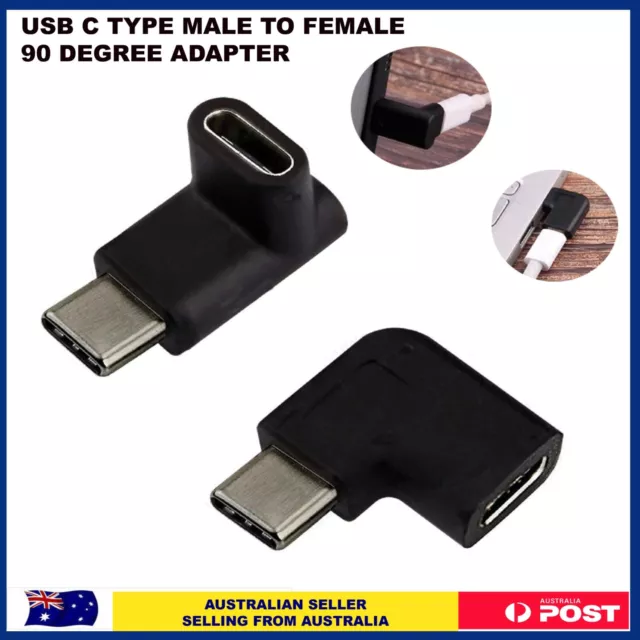 USB C Type C Male to Female 90 up down Right Left Angle degree Adapter Connector