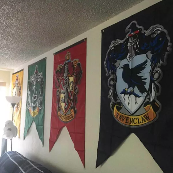 Harry Potter Magic Four Hogwarts Colleges Pattern House Banner Flag Decorative