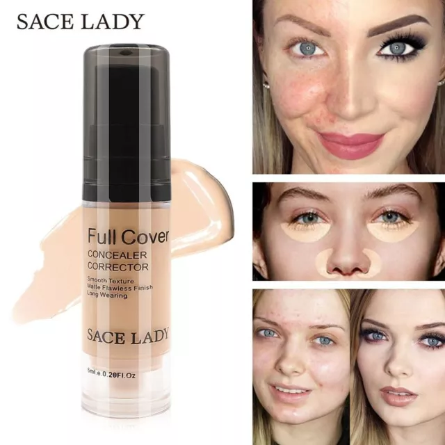 Corrector Maquillaje Profesional De Líquido Base Funda Facial Resistente Al Agua