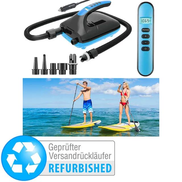 AGT Luft-Pumpe: Elektrische Luftpumpe für SUP-Boards & Boote, Versandrückläufer