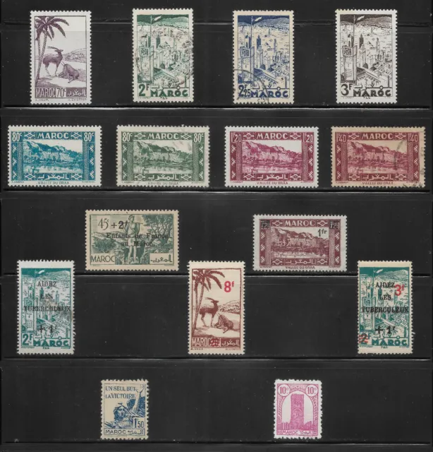 (LOT119) Morocco old postage stamps, French colonies. 1939 - 43. XF MNH; NH