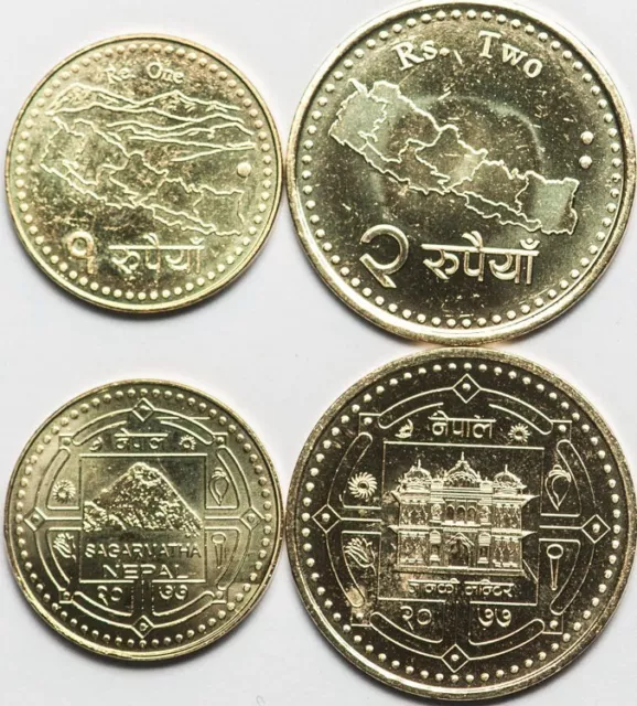 Nepal 2-2020 1 and 2 rupees of the Sagarmatha buffalo (#8346)