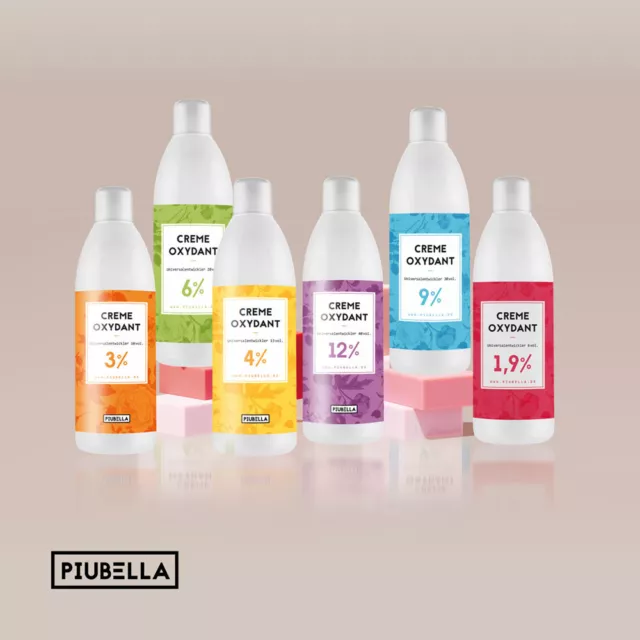 Piubella Creme Oxydant 9% Universal Entwickler 1000 ml - H2O2 - Profiline aus DE 2