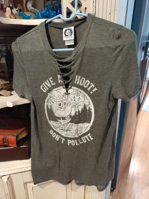 Give A Hoot Don't Pollute Size M Womens #63