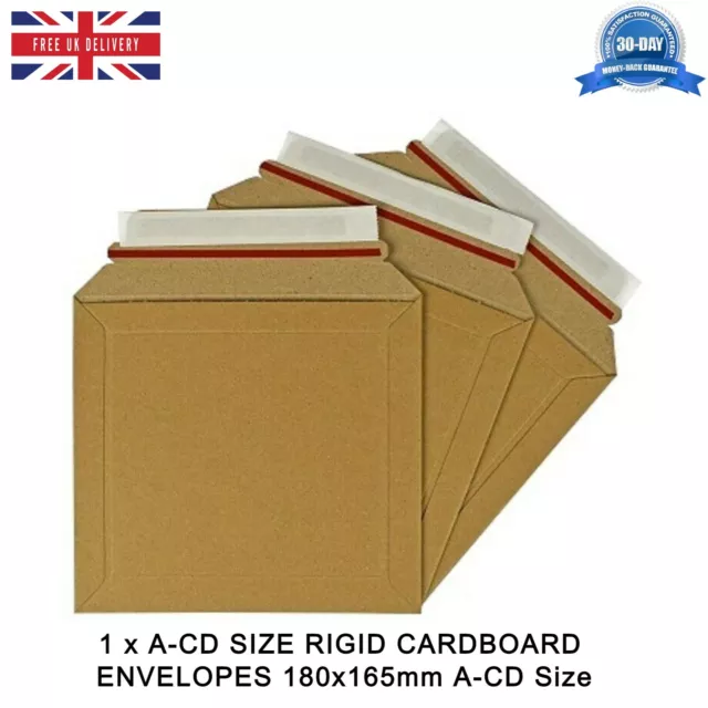 A-CD SIZE RIGID CARDBOARD AMAZON STYLE MAILERS ENVELOPES 180x165MM C0 JL0 SIZE