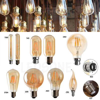 E27 B22 LED Edison 4 /8 W Vintage Retro Lampe Gl?hlampe Filament Gl?hbirne Birne