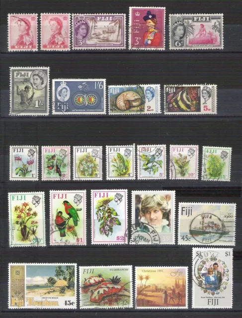 FIDJI sélection Oblitérés postaux TTB VF Postally used 40€