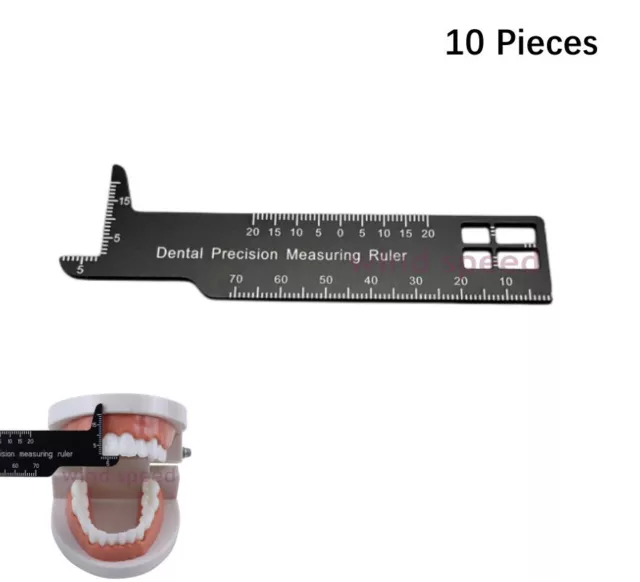 10pcs Dental Precision Measuring Ruler Medical Gap Photography Dentistry Gauge