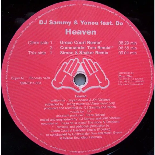 DJ Sammy & Yanou Feat. Do - Heaven (Vinyl 12" - 2001 - DE - Original)