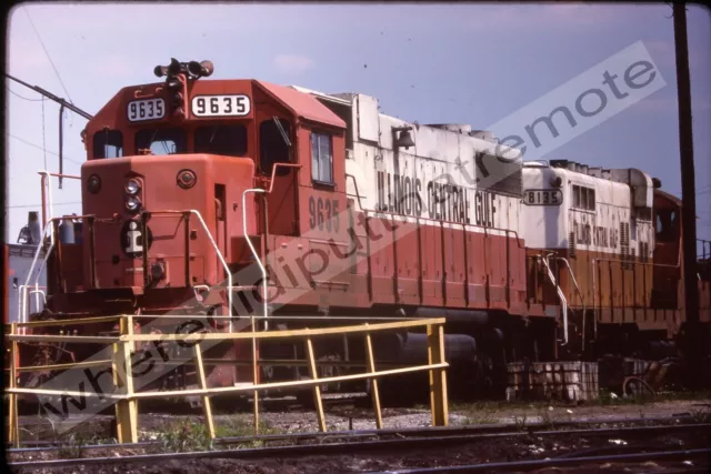 Orig. Slide Illinois Central Gulf ICG 9635 EMD GP38-2 6-5-83 Jackson MISS