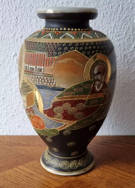 Antike, sehr große Meiji Satsuma Vase - Japan um 1890, Meiji - signiert - selten 3