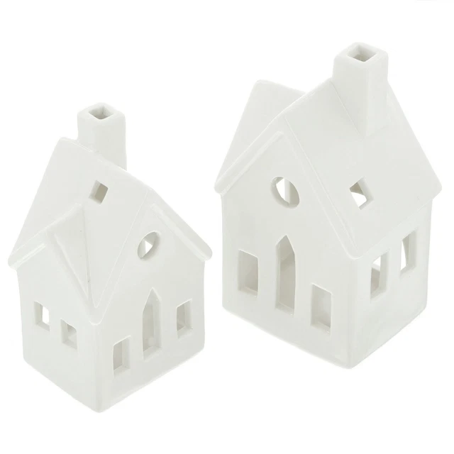 Salvare Set 2x Teelichthalter " Inverno ", 2er Candela Luce Porcellana Glänzen