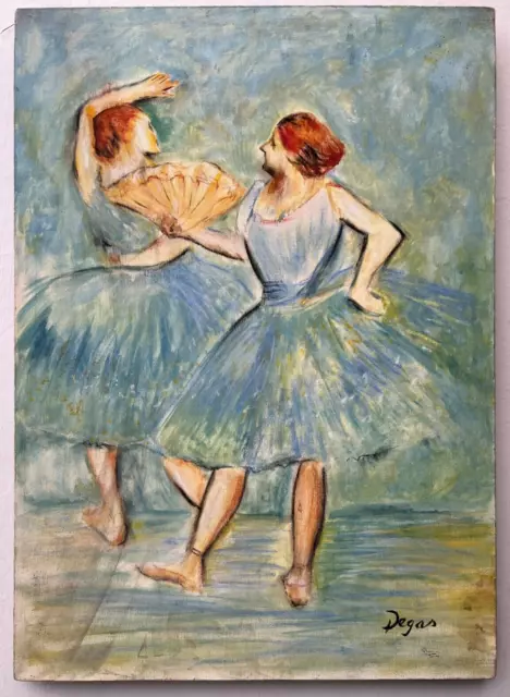 Edgar Degas Painting Oil On Canvas Signed Stamped Unframed (50 X 70 Cm)