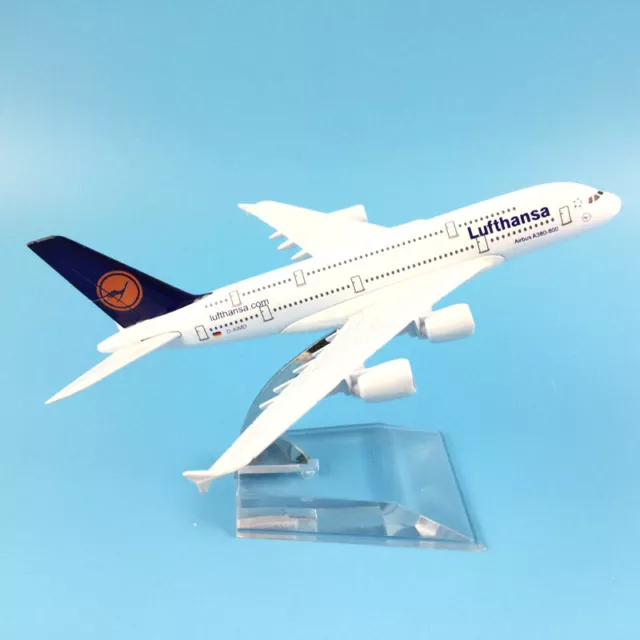 MODELLINO METALLO PRESSOFUSO 1:400 Airbus A380-800 Lufthansa aereo  collezione EUR 26,59 - PicClick IT