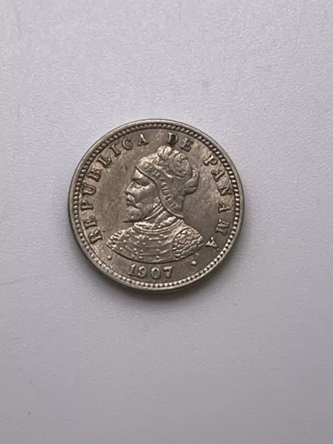 1907 Uncirculated Panama Medio 1/2  Centesimo de Balboa