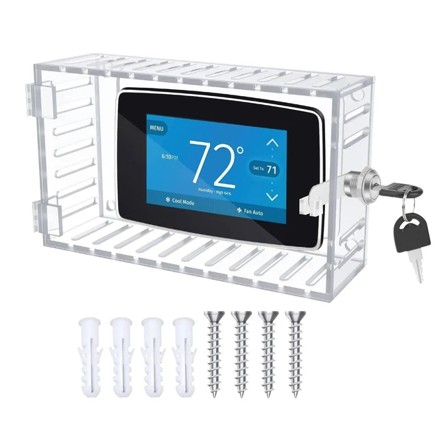 Thermostat-Schutzbox Mit Schloss, Transparent, Für Honeywell CG510A Und ähnliche Thermostate