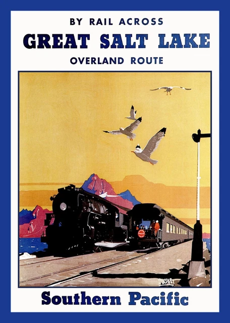 Great Salt Lake Southern Pacific Train Refrigerator Magnet