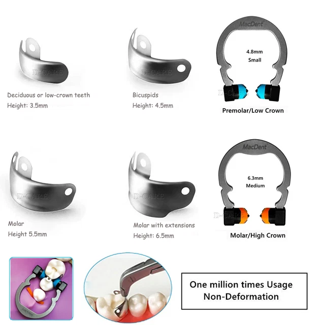 Dental Matrix Bands Ring Sectional Matrice Clamp Fit Garrison Palodent V3 System