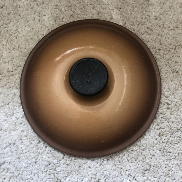 VINTAGE LE CREUSET Saucepan Lid Replacement 18 Brown France Cast Iron