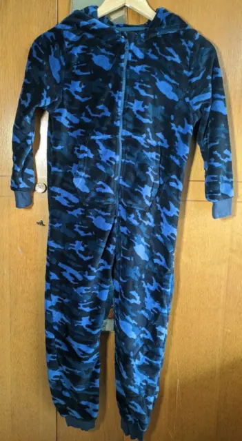 Next Boys Blue Camo All in One - Fleece - Size 8 Years