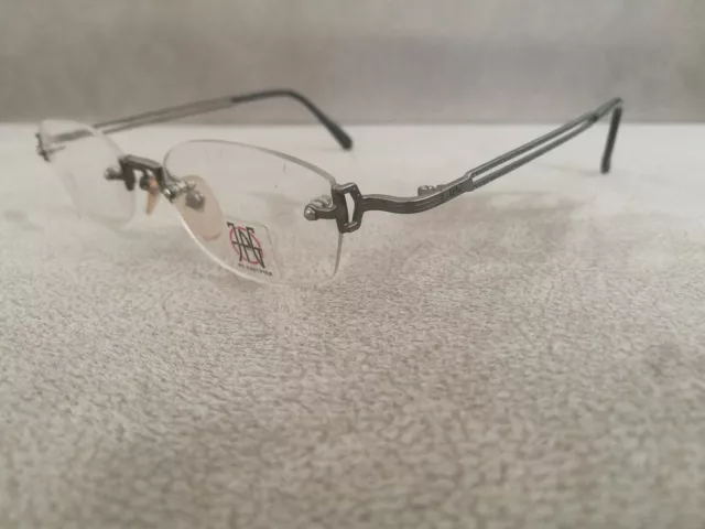 Jean Paul Gaultier JPG Vintage RIMLESS Eyeglasses Frames 57-8101 Gunmetal 47