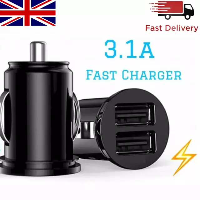 Fast Usb Car Charger Dual 12v Cigerette Lighter Socket Adapter Charging plug2024