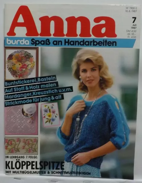 Anna burda Spass an Handarbeiten Heft 7 - 1987