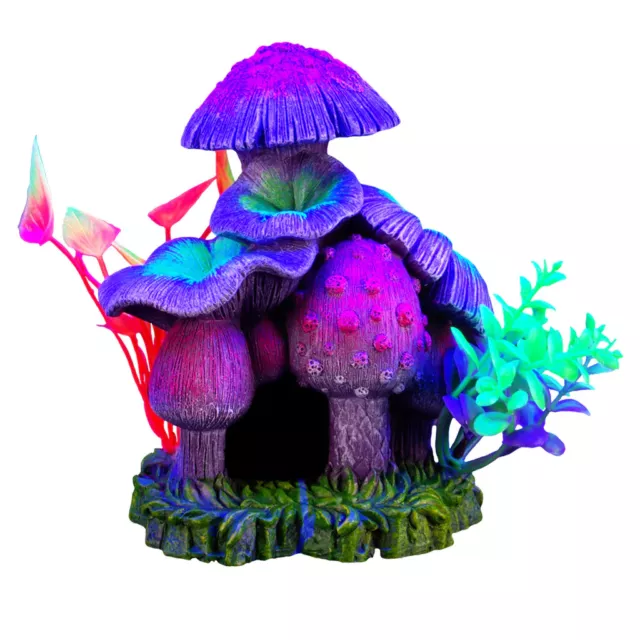 Marina IGlo Mushroom House with Plants Aquarium Decoration oranment
