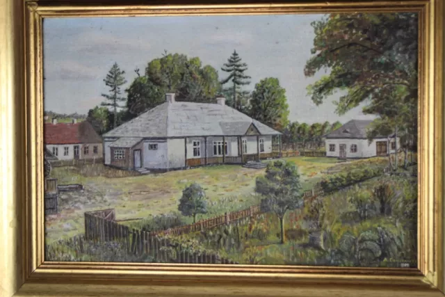 Framed Oil Painting on Canvas 'A Farmhouse, Belarus' signed A Constantine 3