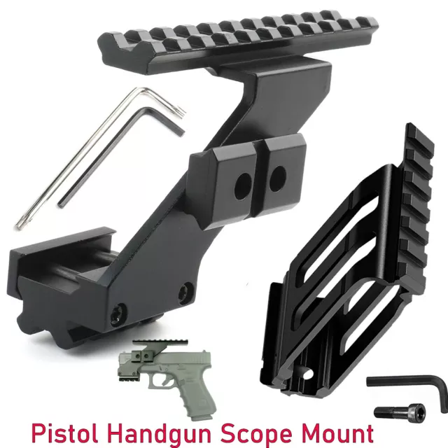 Tactical Handgun Pistol Scope Mount With Weaver Picatinny Rail For Red Dot Laser