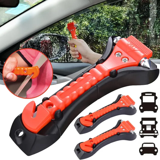 Car Safety Hammer 2Pcs,Car Window Breaker Life-Saving Hammer&Seat Belt Cutter