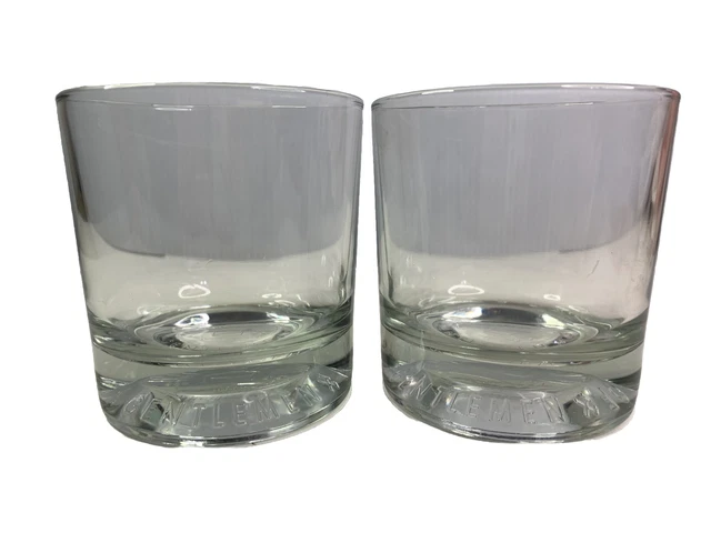 Jack Daniel's 1988 The Order of Gentlemen Embossed Weighted Base Whiskey Glasses