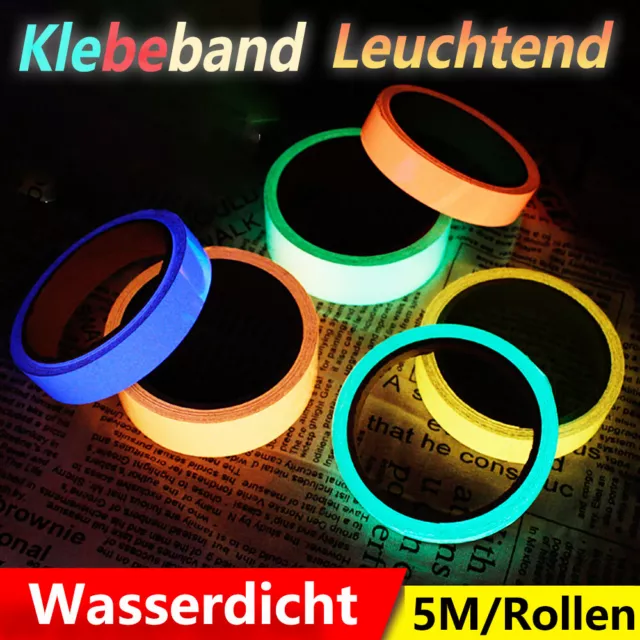 Leucht folie nachleuchtend neon fluoreszierend Leuchtband Markierungs Klebeband