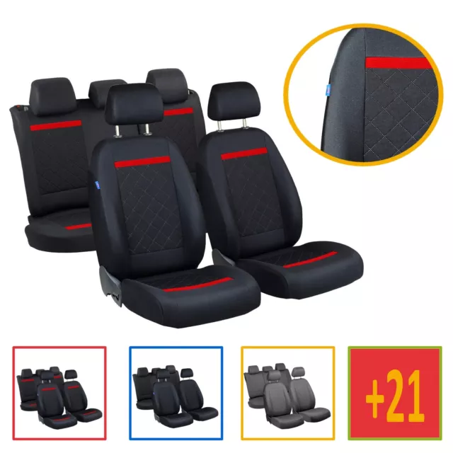 CAR SEAT COVERS seat cover protective covers comfort black complete set  faux leather excellent £44.74 - PicClick UK