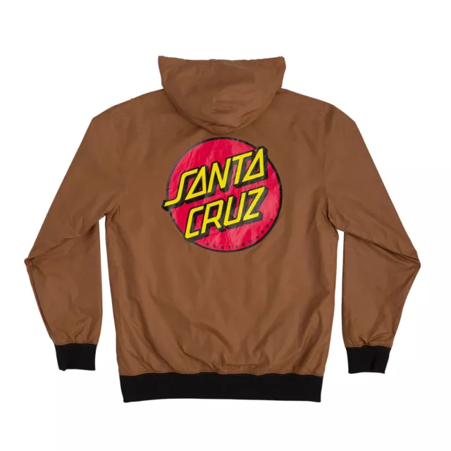 Santa Cruz Skateboards "Dot" Windbreaker (Brown) Zip Up Jacket