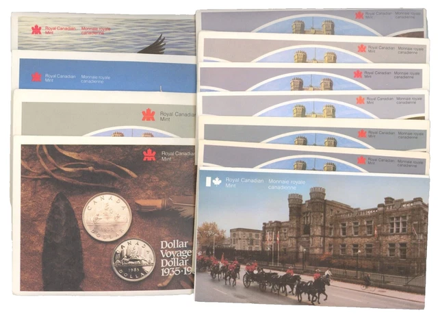 1978 to 1988 Canada Uncirculated Year Sets By RCM Lot of 11 #19804