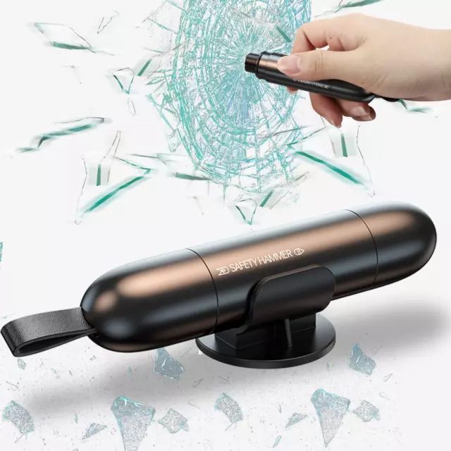 Martelletto Rompivetro,Rompi Vetro per Auto Taglia Cintura,2 in 1 Portatile Mart