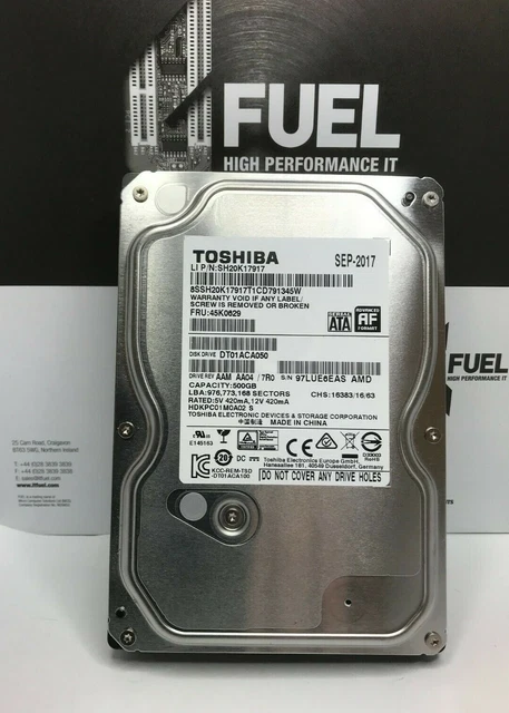 TOSHIBA SH20K17917 500 GB SATA disco rigido interno desktop 3,5 pollici EUR 29,87 - IT
