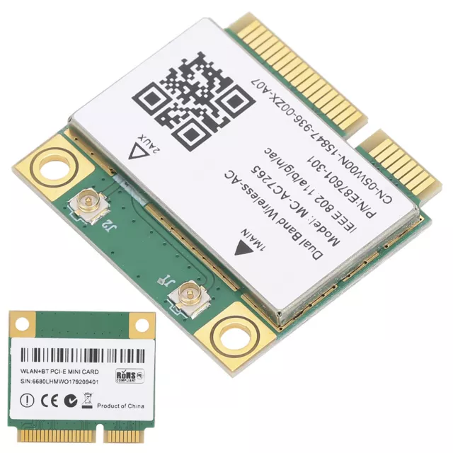 ✅Dual Band 2.4G 5GHz Netzwerkkarte WIFI Mini PCI-E Wireless WLAN Karte Modul De.