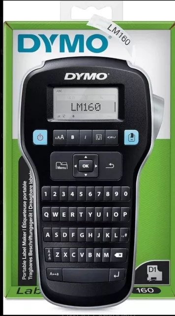 Dymo Labelmanager 160 Label Maker Handheld Label Printer With Black And White D1