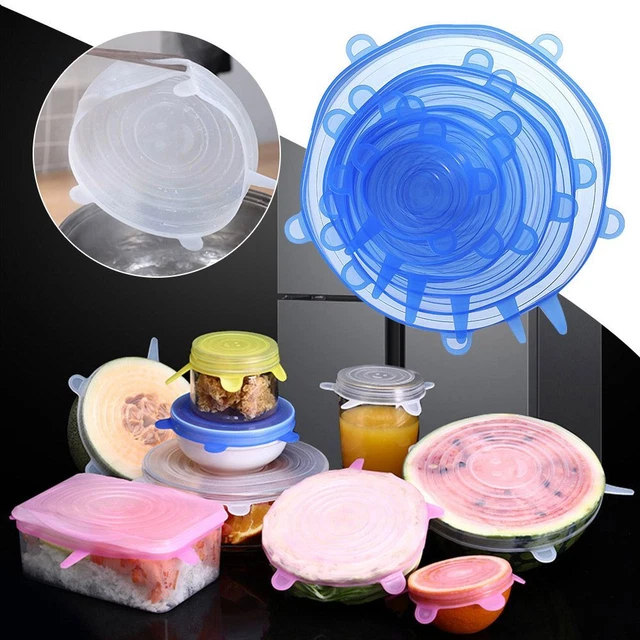 Gadgets frasco enlatado tapas de silicona cubierta de microondas tapa tazón