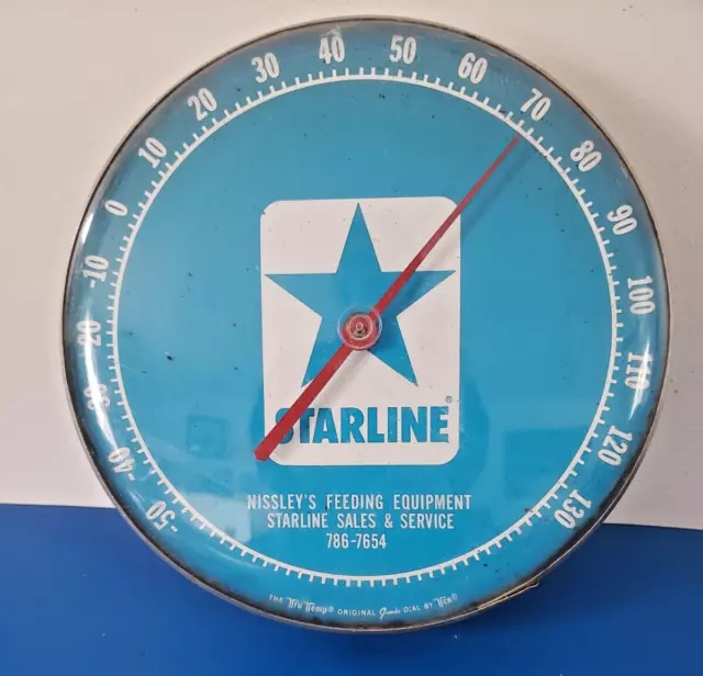 Vintage STARLINE Feeding Equipment Advertising Thermometer  12" Round Jumbo Dial