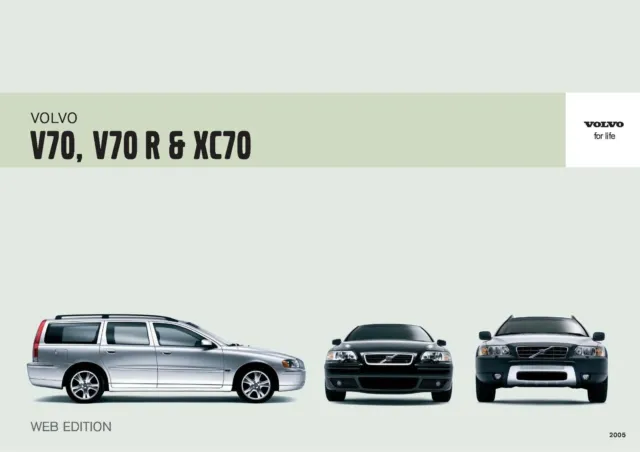 Volvo V70 Xc-70 Owners Manual Handbook New Print Free Postage 3
