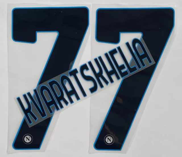 Kwaratskhelia Napoli NOMBRE + NUMERO Oficial CAMISETA una Manera 2023-2024 EA7