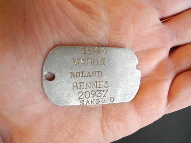 PLAQUE D'IDENTIFICATION IDENTITÉE MILITAIRE 1903 - DIJON n