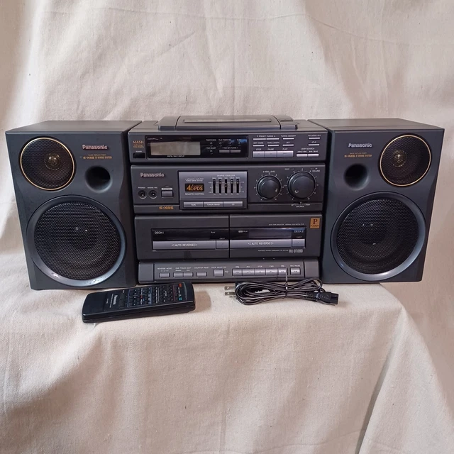 PANASONIC RX-DT680 PORTABL Boombox Stereo AM-FM Radio, CD, Cassette ...
