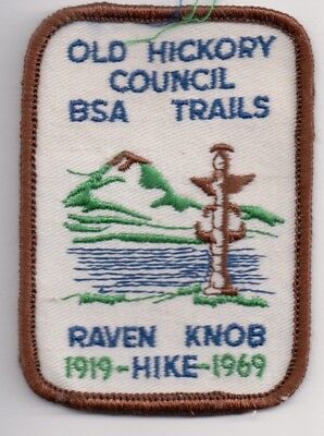 B BSA Patch, Camp Raven Knob 1969, Old Hickory Trail Hike MINT